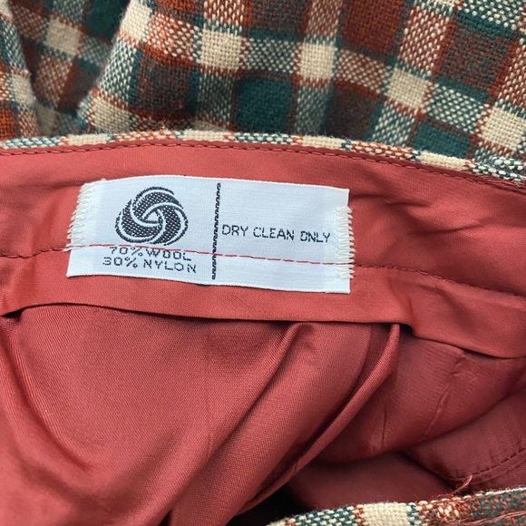 Vintage High-Waisted Plaid Flare Pants - Picture 3 of 5